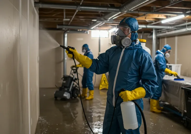 Basement Sanitization and Antimicrobial Treatment process in Henagar, AL