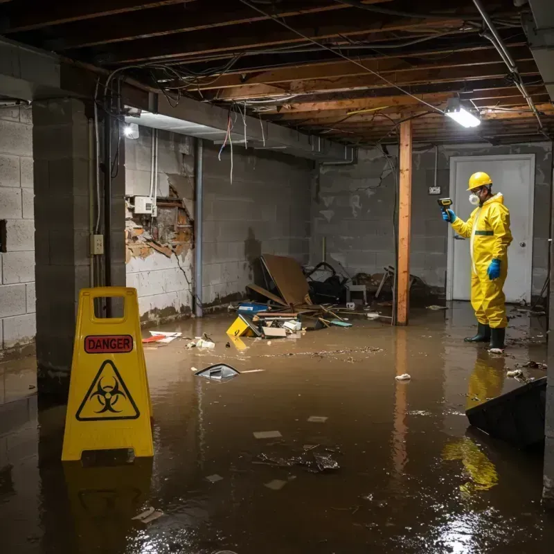 Flooded Basement Electrical Hazard in Henagar, AL Property