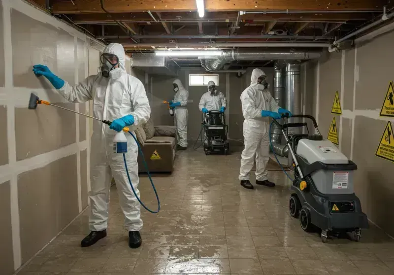 Basement Moisture Removal and Structural Drying process in Henagar, AL